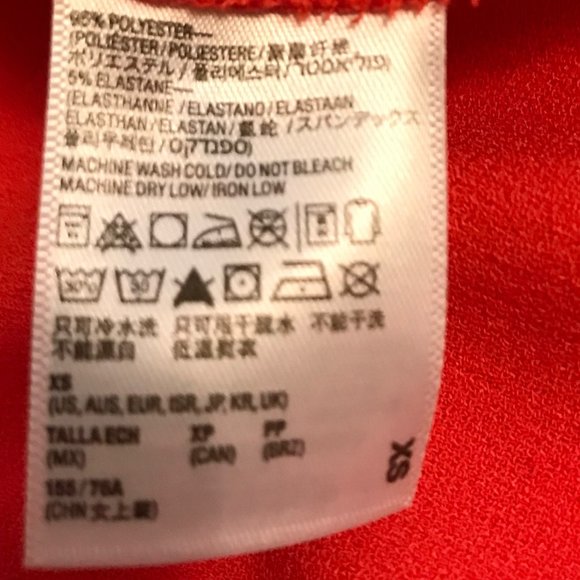 NWOT American Apparel SZ XS crepe mini shift dress- Orange/Tangelo/Coral - Picture 6 of 6